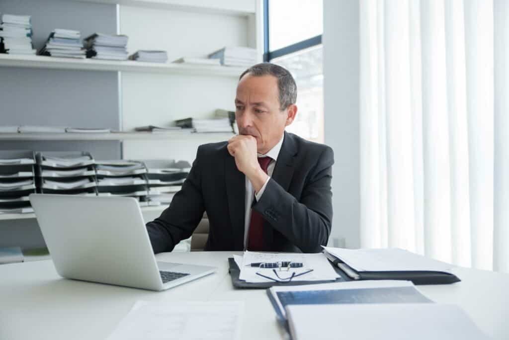 A lawyer investigating an injury accident case.