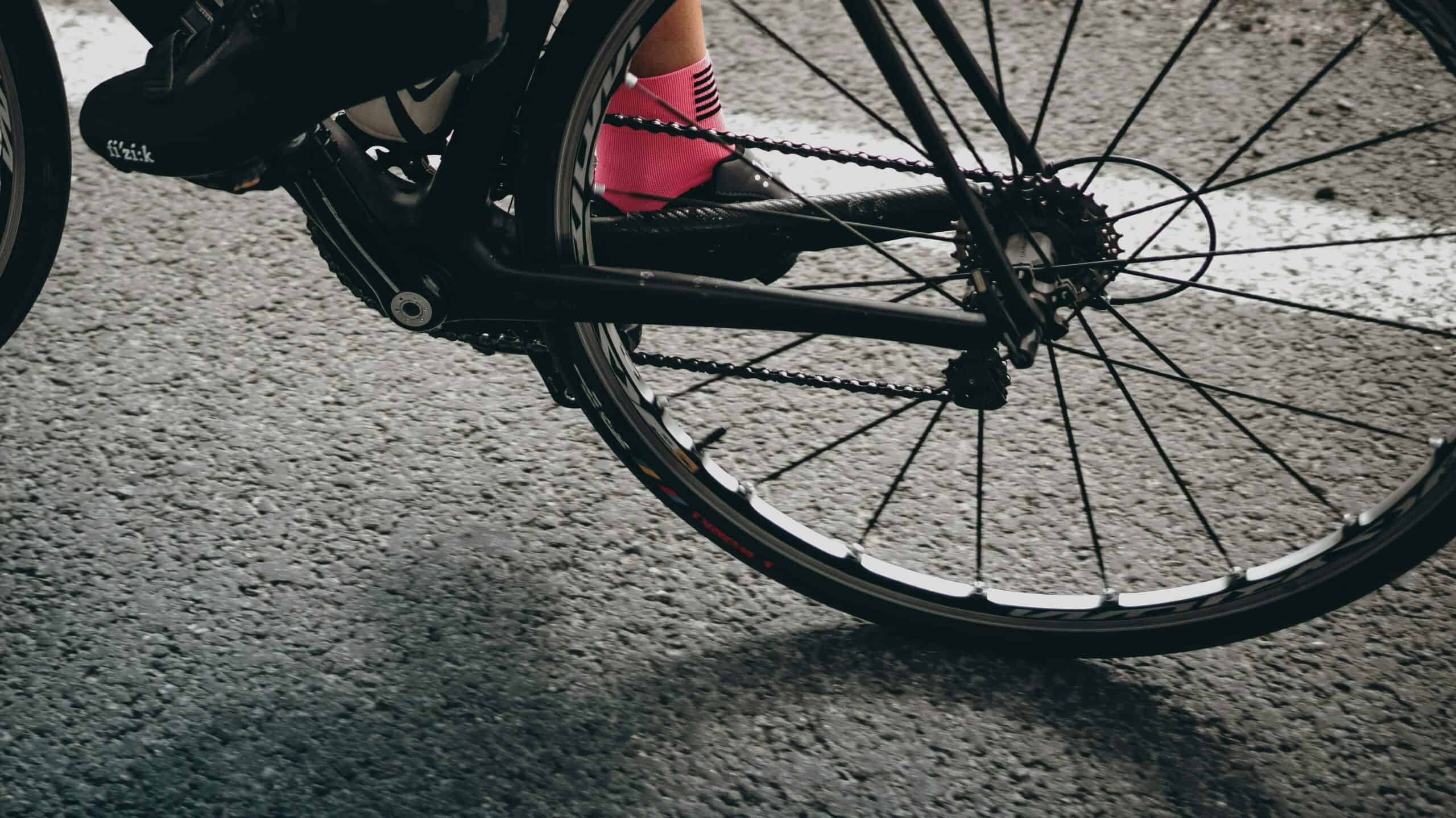 Parte trasera de una bicicleta.