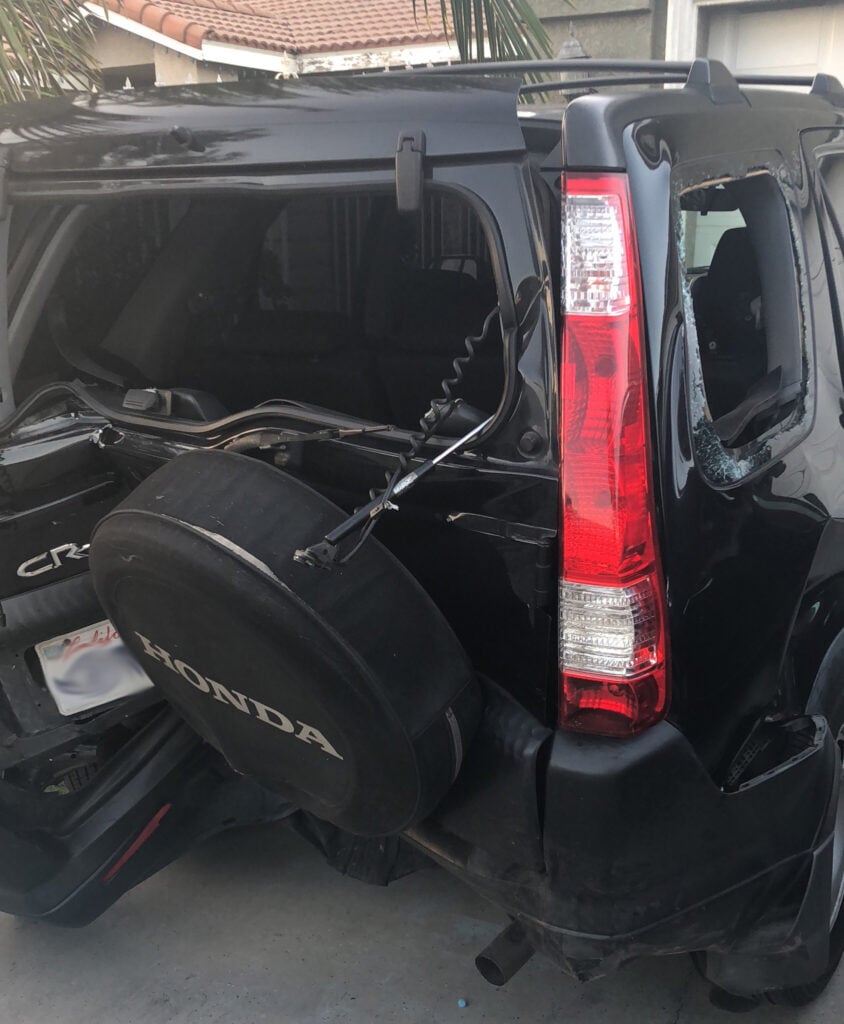 The hit and run victim stopped in a crosswalk to allow pedestrians to pass when she was struck from behind.