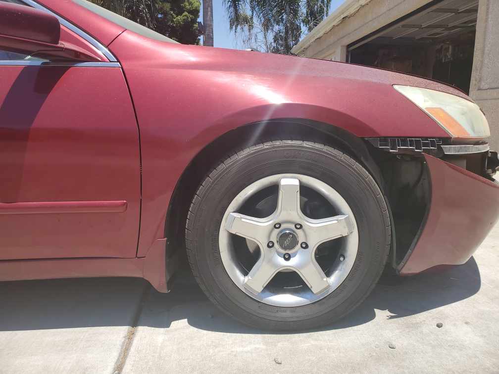 The bumper was heavily damaged after the accident in Visalia.