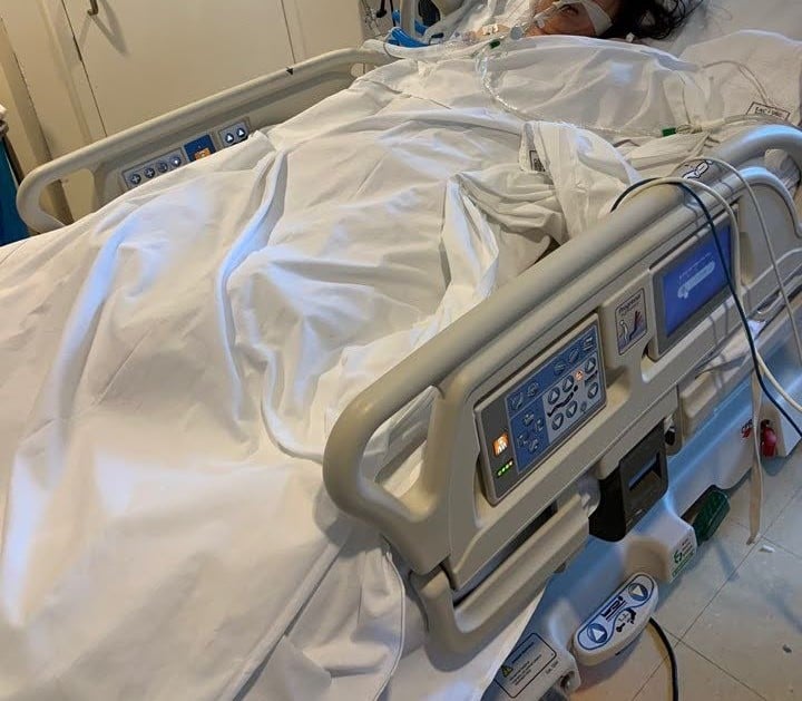 Pedestrian struck by car victim was left quadriplegic after suffering severe TBI.