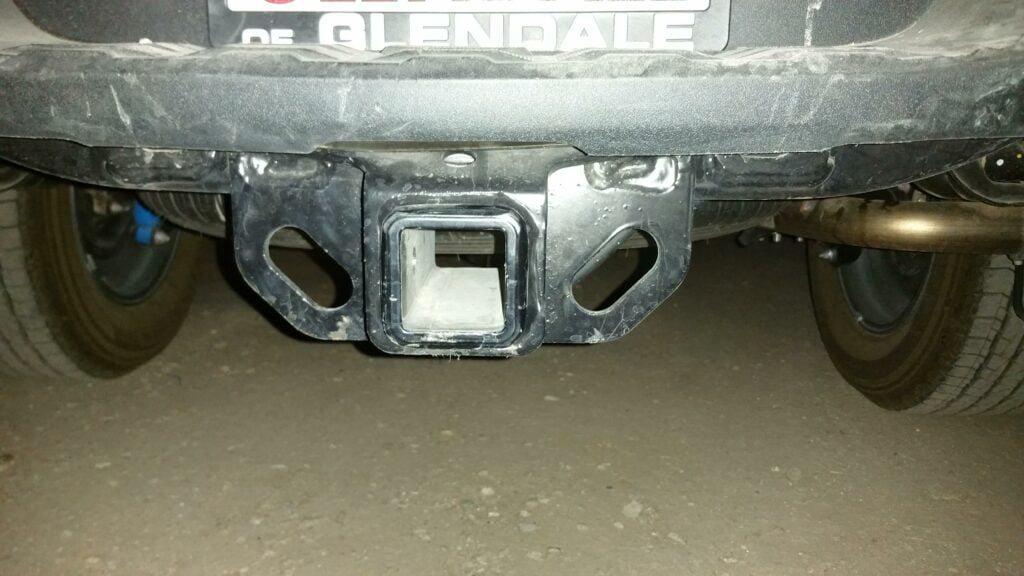 The accident damaged the rear of the victim's car.