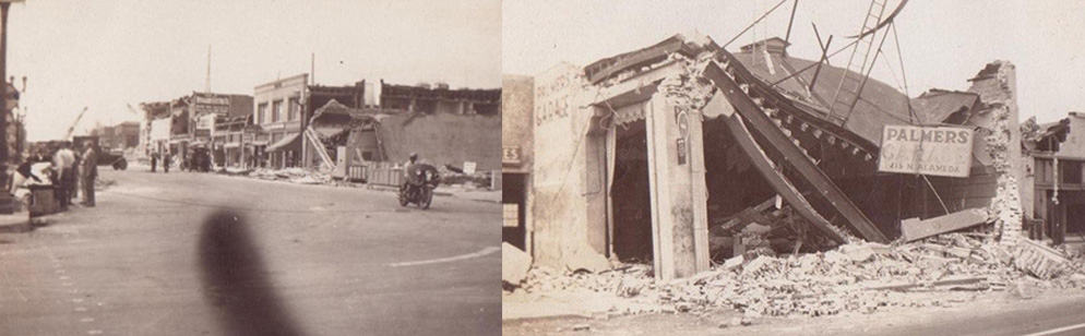 Images of the destruction caused by the 6.4 earthquake in Long Beach.
