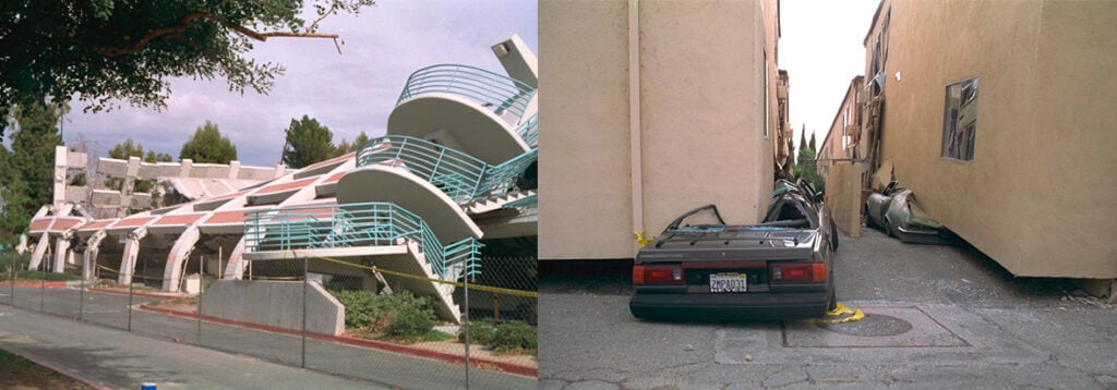 Images of the destruction caused by the Northridge earthquake.