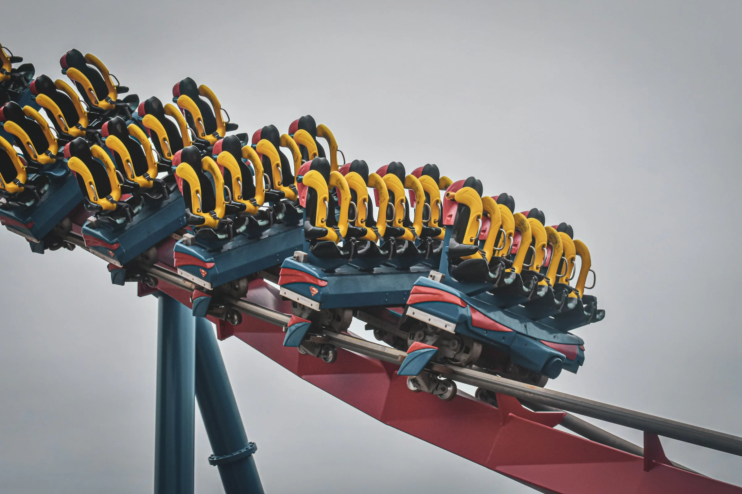 roller coaster in an amusement park