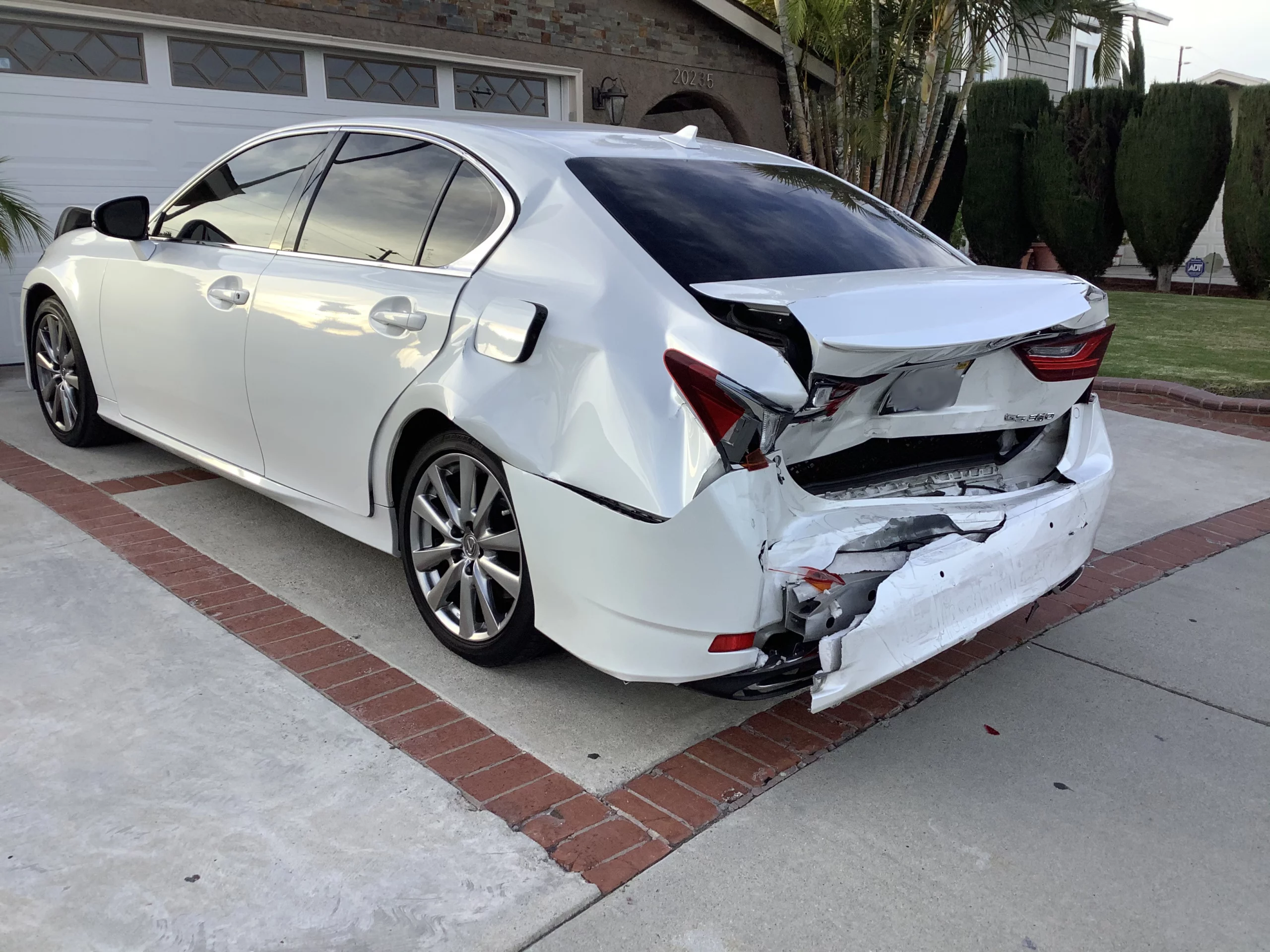 Victims car after DUI accident in Carson