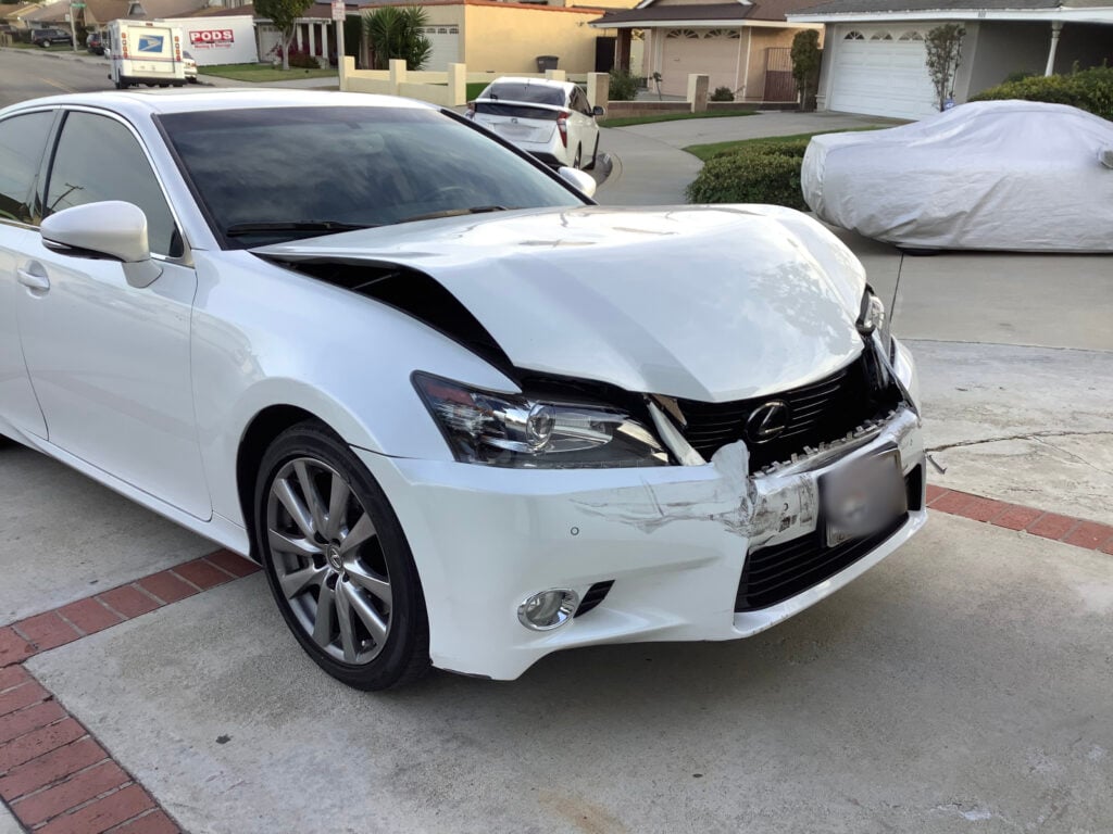 A drunk driver rear-ended a car, causing a multi-vehicle accident in California.