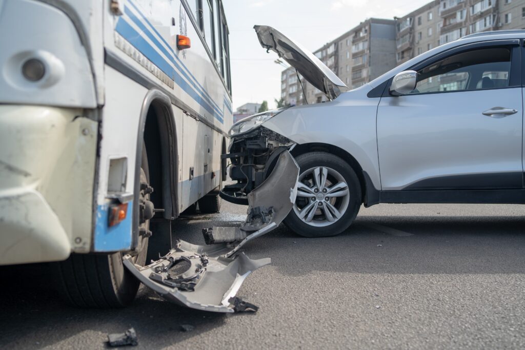 bus accident with car