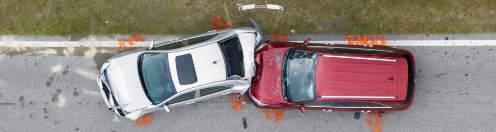 A rear end accident.