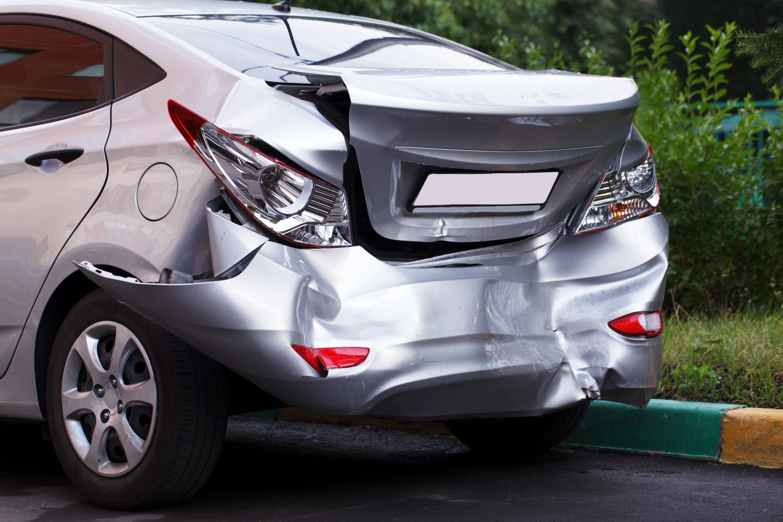 Auto crashed after hit-and-run collision